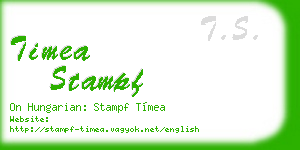 timea stampf business card